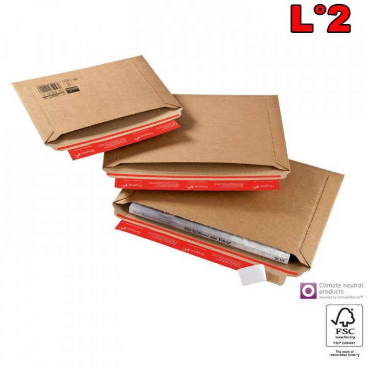 20 enveloppe carton latérale L1 (270x185mm) pochette avec cannelure
