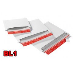 Pochette enveloppe carton (X20) blanche BL1 227x160mm ouverture latérale  - 3