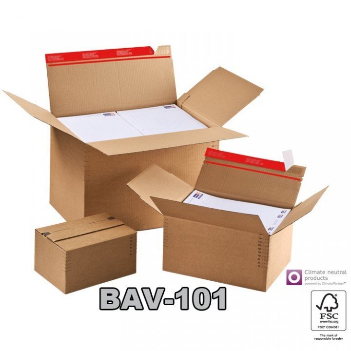 10x Carton automatique variable A5 (229x164x50-115mm) BAV101
