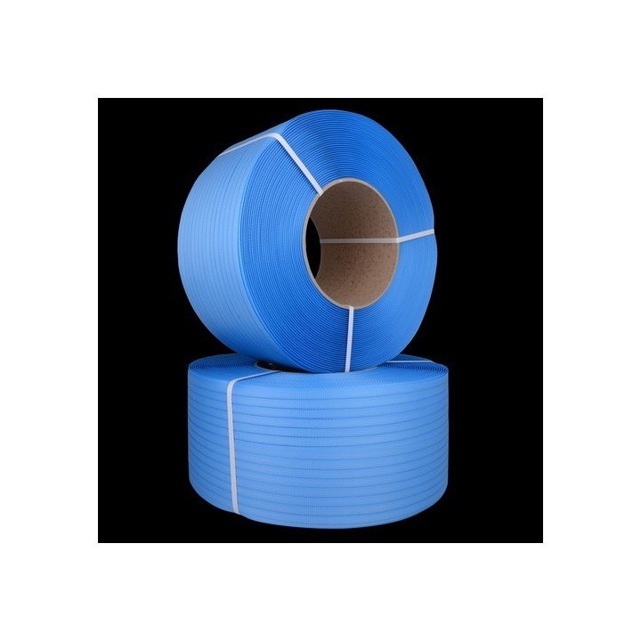 Feuillard PP bleu en polypropylène 12mm x 0.55 x 3000m Ø200mm  - 1