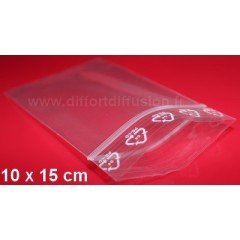 1000 sachets plastiques Zip 100x150 mm (90 MICRONS) DIFFORT DIFFUSION - 1