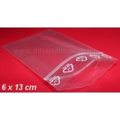 1000 sachets plastiques Zip 60x130 mm DIFFORT DIFFUSION - 1