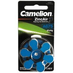 30 piles auditives bleu Camelion N°675 / A675 ZINC AIR