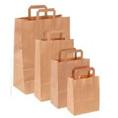 Sachet sac papier kraft + poignée 320x160x450mm