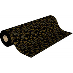 Rouleau d'aide au papier cadeau noir - Coupe-papier d'emballage