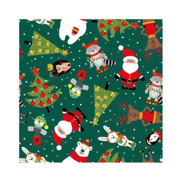 Papier d'emballage cadeau en rouleau jumbo pour sapin de Noël - 1 rouleau  jumbo, 50 * 70cm, lourd, résistant à la déchirure (Boule de Noël) 