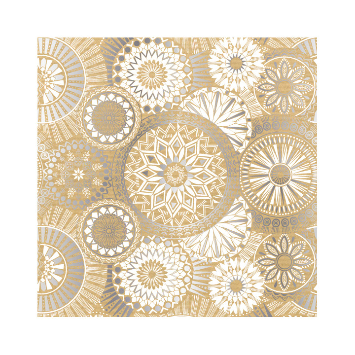 Papier cadeau doré durable avec motifs géométriques brillants - rouleau de papier  cadeau 50 m de